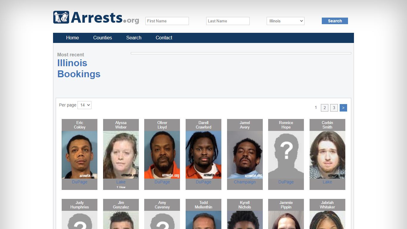 Illinois Arrests and Inmate Search